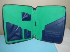 Mark and Graham Essential Tech Folio Navy/Green (UU-9)