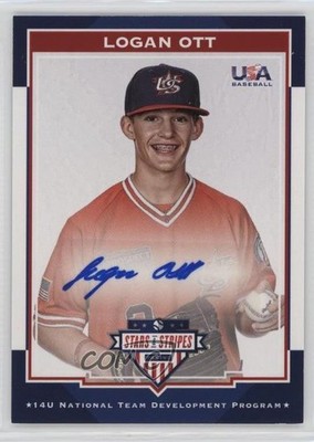 2017 Panini USA Baseball Stars & Stripes 13/399 Logan Ott #16 Auto 0i76