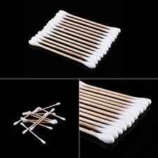 80PCs/Pack High Quality Cotton Swab Double Head Health Wood Makeup Brushes C TOU
