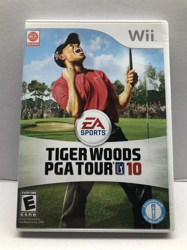 Tiger Woods PGA Tour 10 (Nintendo Wii Game) Complete w/ Manual - Clean & Tested