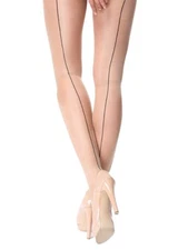 Miss O Seamed Open Crotch Pantyhose  [P211]