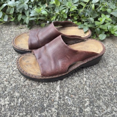 Naot Rome Womens Sandals Latte Brown Leather Open Toe Slip On Size EU 36