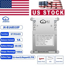 JK Smart BMS 4-8S 100A Li-ion LiFePo4 with 1A Active Balance BT/RS485 AEU USA