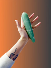 7" Euphoria, A Green Aventurine Massage Wand
