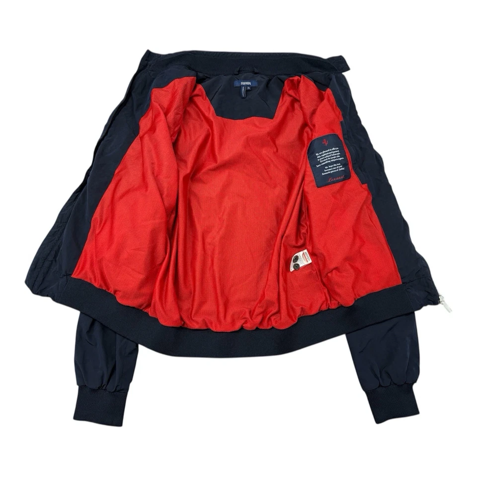 Chaqueta cortavientos Ferrari cremallera completa forrada azul para hombre talla XL USADA EN EXCELENTE ESTADO Foto 3 de 4