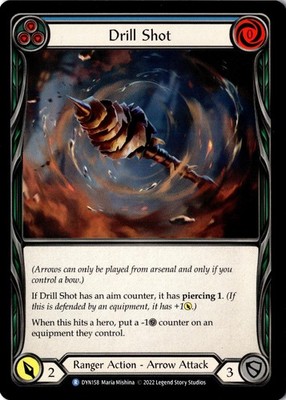 Drill Shot (Blue) NM/M R DYN158 Dynasty Flesh and Blood
