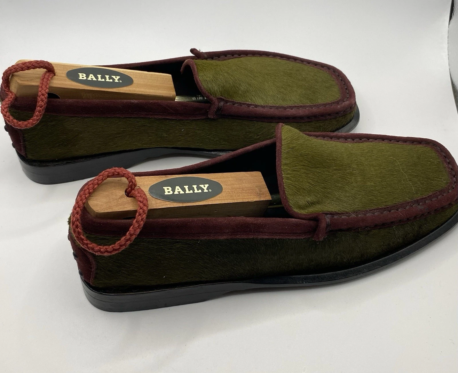 TOD’S Mocassini TOD's in pelle scamosciata verde marrone PONY HAIR 6 US 36 5 RARI