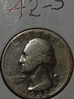1942 S Washington Quarter VG Very Good 90% Silver 25c US Coin Collectible