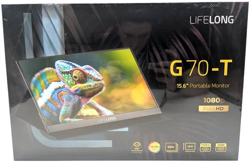 *NEW* Lifelong 15.6" 1080P Portable Monitor G70-T IPS, Built-In Speakers, 60Hz