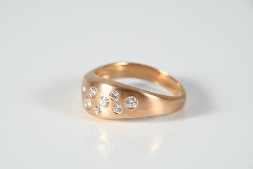 Q07C06- Gold 750 18kt Ring mit Diamanten zus. ca. 0,20ct - Bild 4 von 12