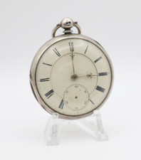 'JAMES SLATER NEWTON' SILVER KEYWIND FUSEE VERGE POCKET WATCH 50.8mm 47582 A18 