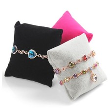 Velvet Pillow Bracelet Watch Pillow Black Gray Jewelry Display Props Cushion