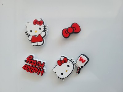 Kitty Shoe & Boot Charms Suitable for Clogs - Iconic Red Bow & Hello Kitty Face 