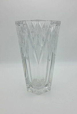 Rogaska Beautiful Light Catching Heavy Lead Crystal Vase, Name Etched Bottom