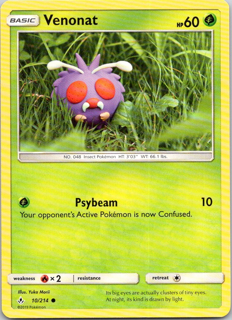 VENONAT 10/214 COMMON UNBROKEN BONDS POKEMON LP