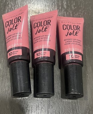 Maybelline Color Jolt Intense Lip Paint #10 Never Bare Lot of 3 *NEW*