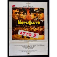 manifesto NOVECENTO atto 2 Bertolucci De Niro Depardieu Sanda Quarto Stato A09