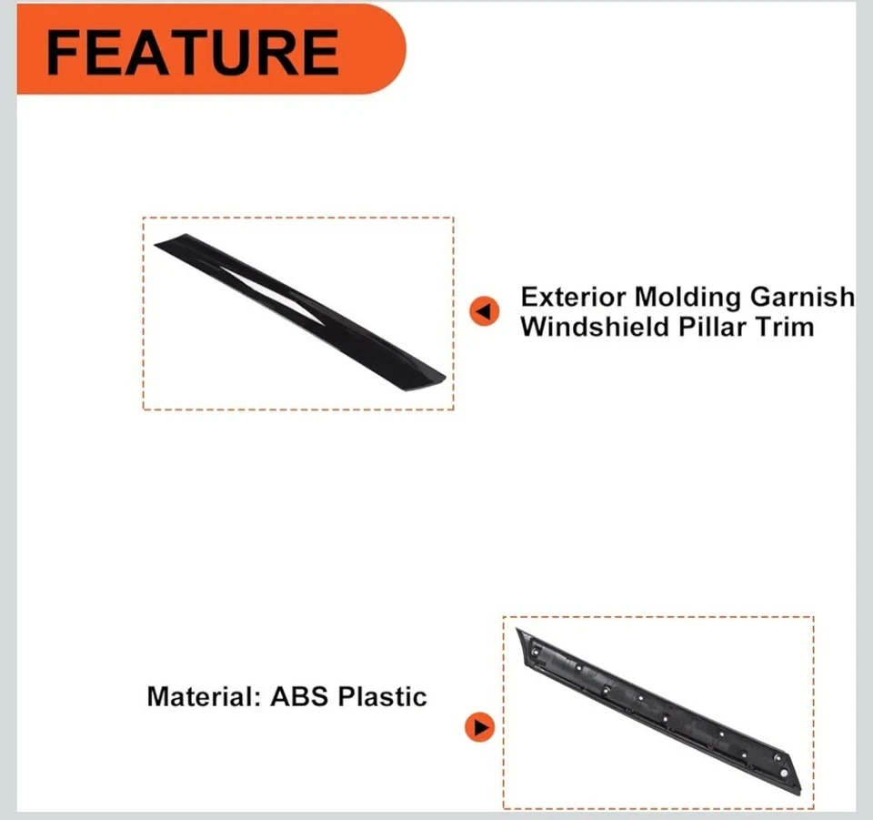 Moldura de pilar de parabrisas derecho original 861802K500 se adapta a KIA Soul 2010-2013 Foto 3 de 4