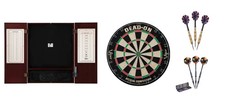 Bristle Dartboard  Mahogany Steel Tip Cabinet  Elite Darts  Orbital