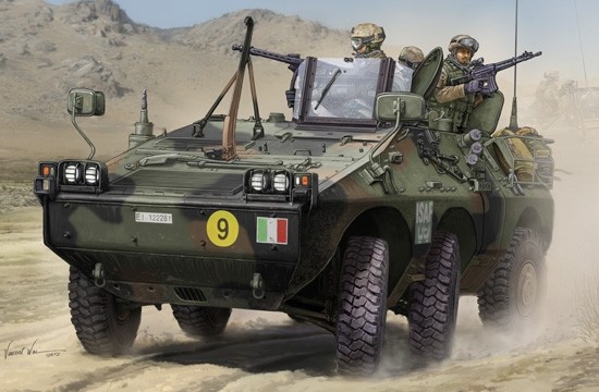 Trumpeter 05526 PUMA AUTOBLINDO ITALIANO 6x6 WHEELED AFV 1/35 Model Kit
