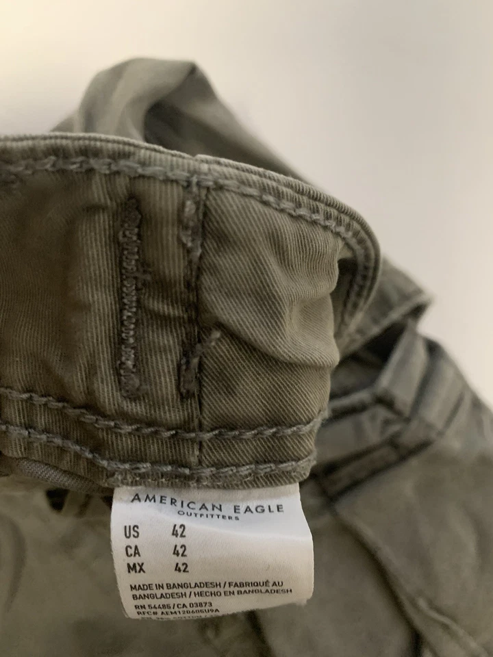Pantalones cortos cargo American Eagle Next Level Flex Rip stop gris talla 42 para hombre Foto 3 de 4