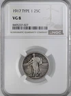 1917-P  25C  STANDING LIBERTY QUARTER PHILADELPHIA TYPE 1  NGC VG8  #8405237-027