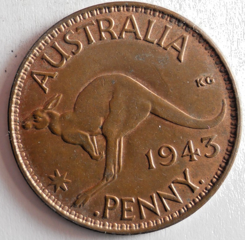 1943 AUSTRALIA PENNY - AU - High Value Coin - lot #U10