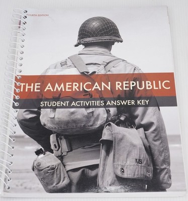BJU Press The American Republic Activities Answer Key 4E Christian Home School