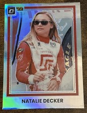 Natalie Decker Optic Retro Holo Silver Prizm 2022 Panini Donruss Racing Nascar