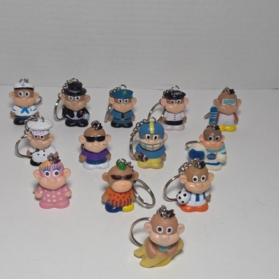 Vintage 1980s Star Awards Monkey Keychain Lot 13 Pc Set School