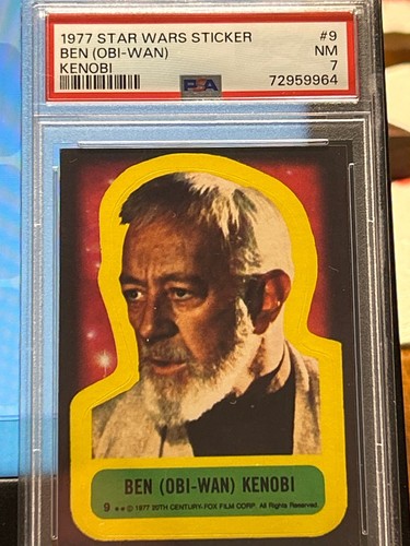 1977 Star Wars Stickers #9 Ben Obi-Wan Kenobi PSA 7