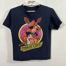 Five Nights At Freddy's Foxy Shirt XXS Navy Blue Pirate Cove Graphic Tee
