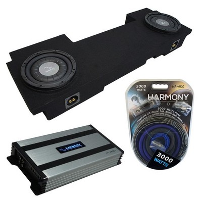 02-13 Chevy Avalanche Underseat Harmony F104 Dual 10'' Sub Box & HA-A800.1 Amp