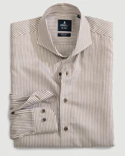 johnnie-O Top Shelf Button Up Shirt - Judes Coffee Size M