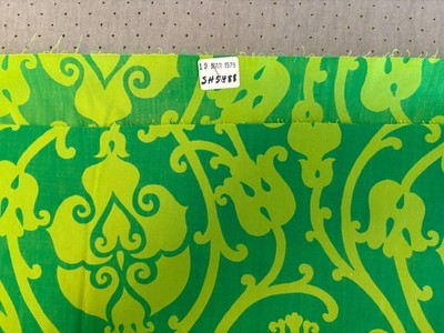 Vintage Mid-Century Geometric Floral Damask-Style Fabric, 3 yds - Great Conditio