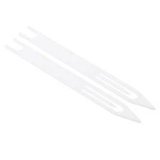 2pcs Netting Needle Shuttle 7# Plastic Fishing Net Repair Line Mend Tool, White