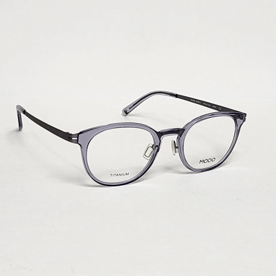 MODO 4509 Women's Ultra-Light Titanium Round Glasses in Grey Crystal | 48mm - Image 3 of 4