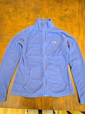 North Face Women's Fleece Zip Up Jacket Lightweight Blue Indigo Sz Small