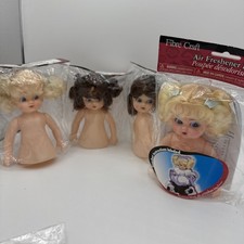 Vtg Lot/4 FIBRE CRAFT 3101 Air Freshener Dolls 5-3/4" H