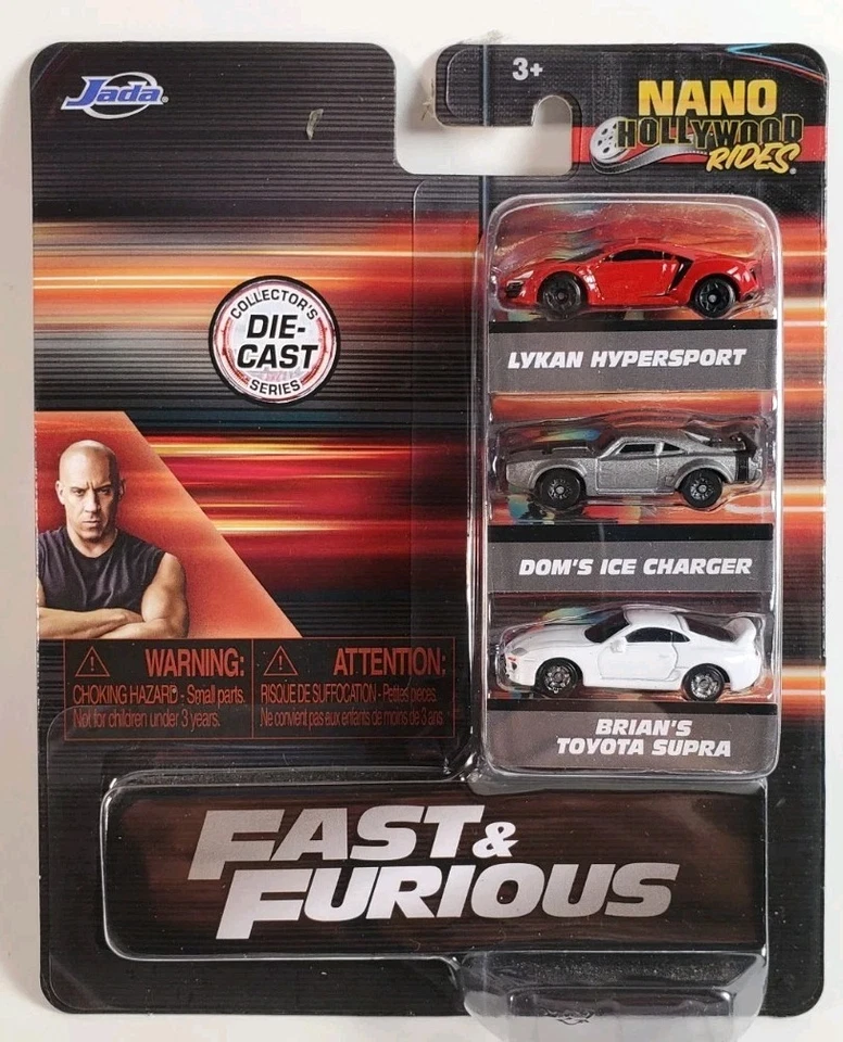 Lot Of 4 -12 Cars Jada Fast & Furious Nano Hollywood Rides Supra F150 Challenger - Image 4 of 4