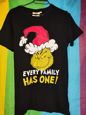 The Grinch mens black graphic t-shirt size S