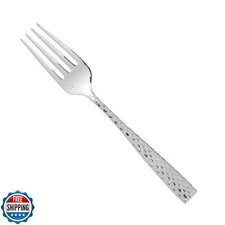 Fortessa Lucca Faceted 18/10 Stainless Steel Flatware Serving Fork, 9-Inch