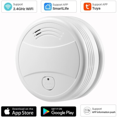 Tuya Smart Wifi Smoke Detector Sensor 80DB Alarm Fire Smoke Detector ...