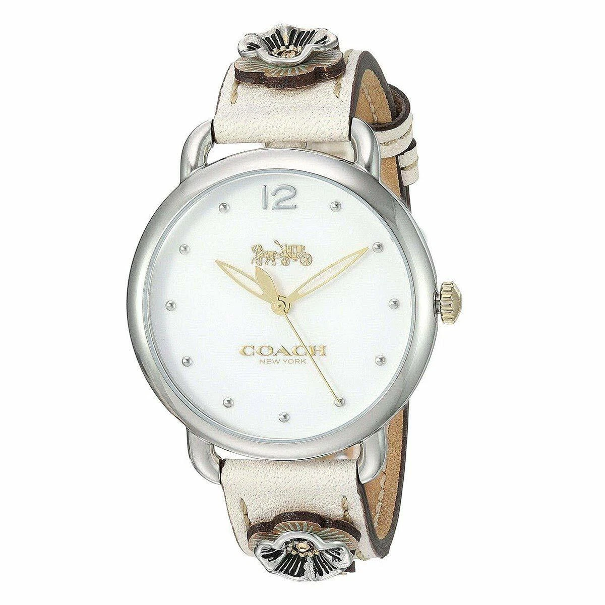 Orologio Coach Donna Delancey Cinturino Pelle Bianco 14503079 NO SCATOLA