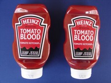 Lot Of 2 Heinz Tomato Blood Ketchup Halloween 2021 57 Blood Types 20 Oz Sold Out