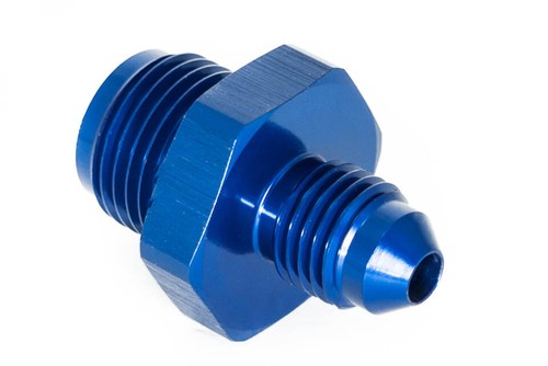 Thread Adapter 5/8"-18UNF to Dash 4 / -4 AN / JIC 4 Single Screw Blue - Picture 2 of 3