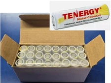 24 x Tenergy AA 1.2V 1000mAh High Capacity NiCd Rechargeable Cell FLAT TOP