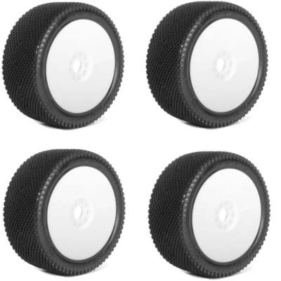 Powerhobby J-Zero 1/8 Buggy Mounted Tires White Dish Wheels (4) Medium Soft
