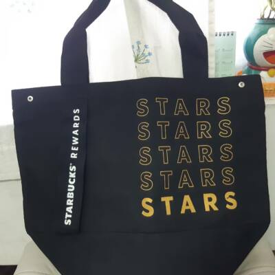 Starbucks Rewards Coffee Tote Bag Siren Logo Black Special Edition 2021 