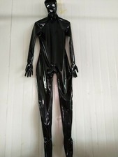 Latex Bodysuit Gummi Zentai Catsuit Maske Gan...